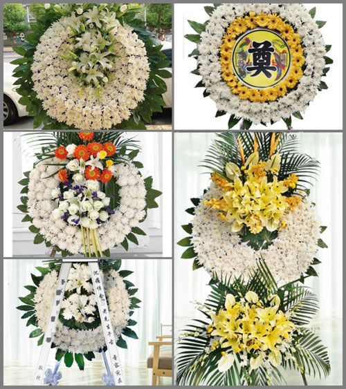 四川成都彭州市濛阳镇清卓村花圈速递